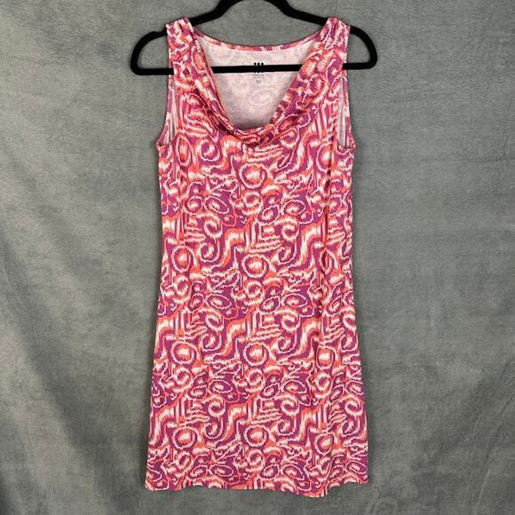 Title Nine Dress Womens Medium Pink Breeze Drape Neck Sleeveless Sporty Outdoor - Picture 1 of 11